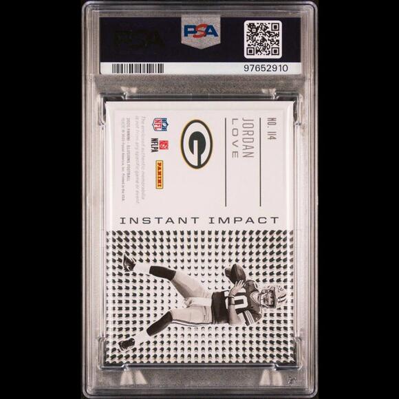 PSA 9 - 2020 Panini Illusions Instant Impact #II4 Jordan Love (MEM, RC) - Picture 2 of 2
